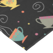 熱いスチームティーマグカップ、冬のお茶のカップ テーブルクロス (アングル)