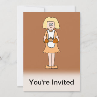 熱いスープを出すケータラー。 招待状