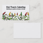 熱いチリペッパーのシェフのケイタリングビジネスカード 名刺 (正面/裏面)