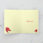 熱いチリペッパーのバレンタイン シーズンカード (内部)