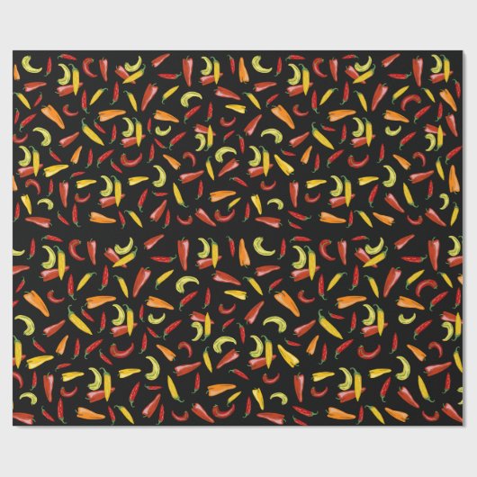 熱いチリペッパーの包装紙のノベルティのギフト用包装紙 ラッピングペーパー (フラット)