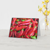 熱いチリペッパー カード (黄色い花)