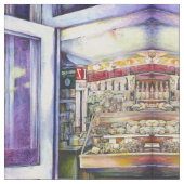 熱いデリで冷たい醸造物 ファブリック (クローズアップ)