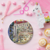 熱いデリで冷たい醸造物 ペーパープレート (パーティー)