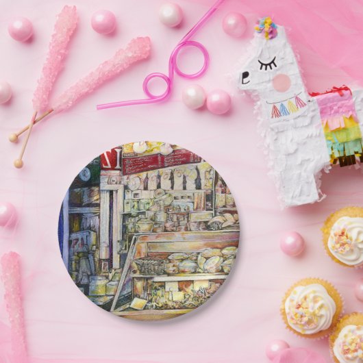 熱いデリで冷たい醸造物 ペーパープレート (パーティー)