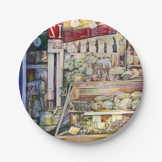 熱いデリで冷たい醸造物 ペーパープレート (正面)