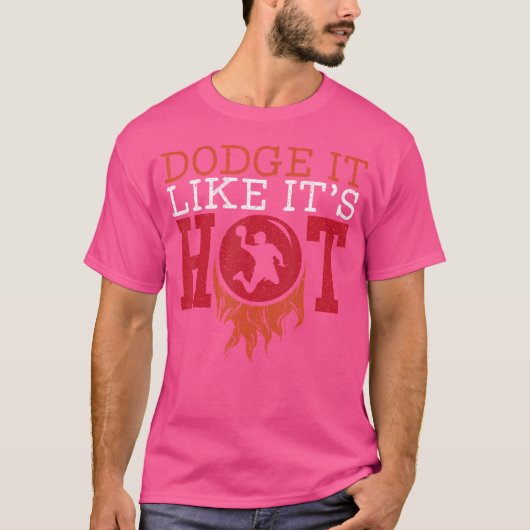 熱いドッジボーラー ドッジボール好き Tシャツ (正面)