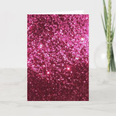 熱いネオンピンクの輝きのグリッターの背景のパーティーのおもしろい カード (正面)