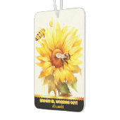 熱いハチとヒマワリの爽やかな開花 カーエアーフレッシュナー (左)