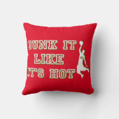 熱いバスケットボールのようにダックおもしろいする クッション (裏面)