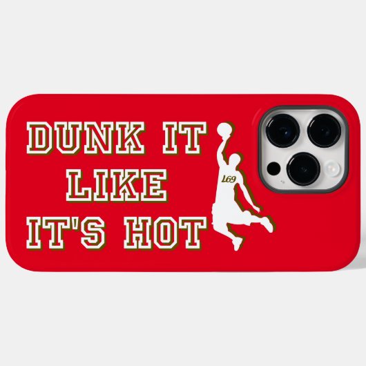 熱いバスケットボールのようにダックおもしろいする Case-Mate iPhoneケース (裏面 (横))