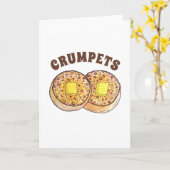 熱いバター付きクランプイギリス料理イギリス料理 カード (黄色い花)