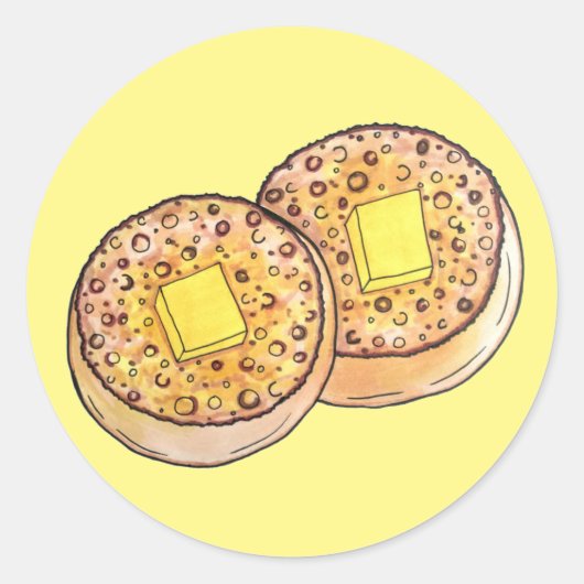 熱いバター付きクランプイギリス料理イギリス料理 ラウンドシール (正面)