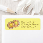 熱いバター付きクランプイギリス料理イギリス料理 ラベル (インサイチュ)