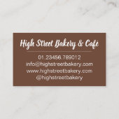 熱いバター付きクランプイギリス料理イギリス料理 名刺 (裏面)