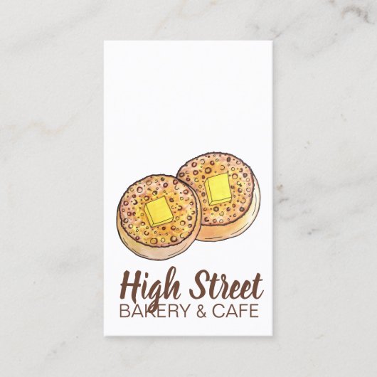 熱いバター付きクランプイギリス料理イギリス料理 名刺 (正面)