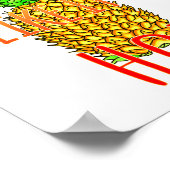 熱いパイナップルのようなトロピック ポスター (角)