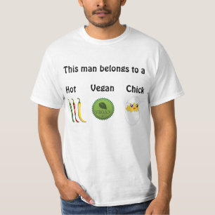 熱いビーガンのひよこの人のTシャツ Tシャツ