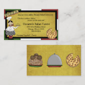 熱いピザに役立っているシェフ 名刺 (正面/裏面)