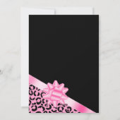熱いピンクと黒いアニマルプリント シーズンカード (裏面)