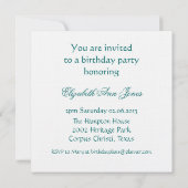 熱いピンクのフラミンゴ 招待状 (裏面)