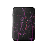 熱いピンクの花 バスマット (正面縦)