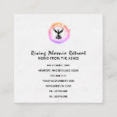 *~*熱いピンク色のフグラデーションェニックスの火のリングや輪 スクエア名刺 (裏面)