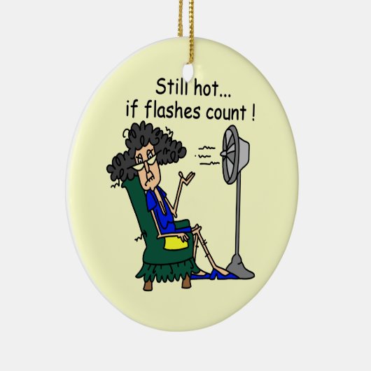 熱いフラッシュのユーモア セラミックオーナメント (右)