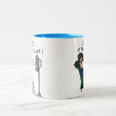 熱いフラッシュのユーモア ツートーンマグカップ (中央)