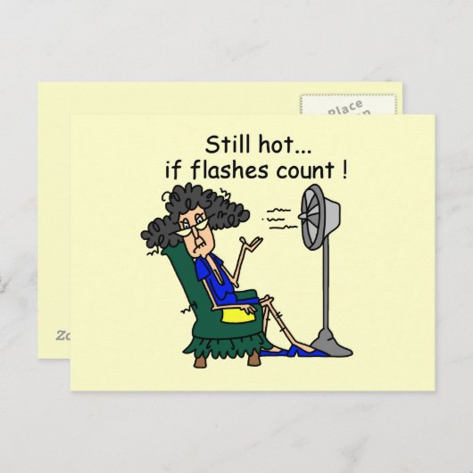 熱いフラッシュのユーモア ポストカード (正面/裏面)