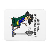 熱いフラッシュのユーモア マグネット (横)