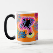 熱いフロッグサーフィンコーヒーマグ モーフィングマグカップ (左)