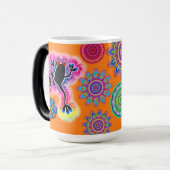 熱いフロッグサーフィンコーヒーマグ モーフィングマグカップ (正面左)