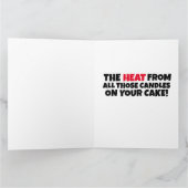 熱いブロンドおもしろいセクシーな誕生日ビッグカード彼のために カード (内部)