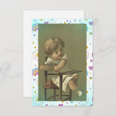 熱いベビー サンキューカード (正面/裏面)