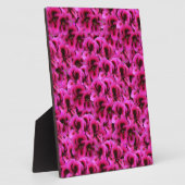 熱いマゼンタのゼラニウム色の花、 フォトプラーク (側面)