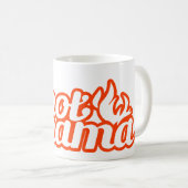 熱いママのオレンジのマグ コーヒーマグカップ (正面右)