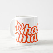 熱いママのオレンジのマグ コーヒーマグカップ (正面左)
