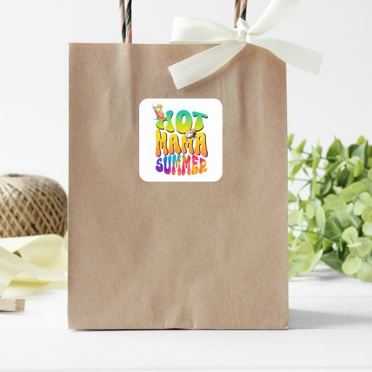 熱いママの夏 スクエアシール