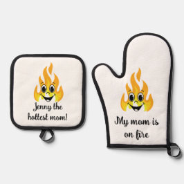 熱いママ 鍋つかみ&鍋敷きセット