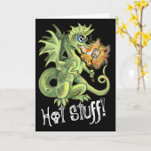 熱いヤツ！ドラゴンのマシュマロ焼き カード (黄色い花)