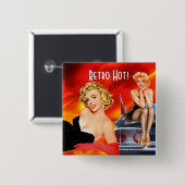 熱いレトロ 缶バッジ (正面&裏面)