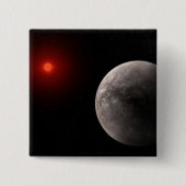 熱いロッキー系外惑星トラピスト–1 B. 缶バッジ (正面)