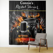 熱いロッドパーティーの炎のウェディングバックドロップ タペストリー (インサイチュ)
