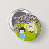 熱いロボットボタン 缶バッジ (正面&裏面)