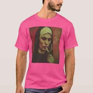 熱い修道女はタバコを吸う、反抗的な修道女 Tシャツ