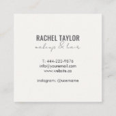 熱い唇 | クールイエローメイクアップ スクエア名刺 (裏面)