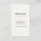 熱い唇 | クールイエローメイクアップ 名刺 (裏面)