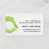 熱い唇-房状の化粧の名刺 名刺 (裏面)