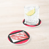 熱い唇（緋色）コースター コースター (側面)